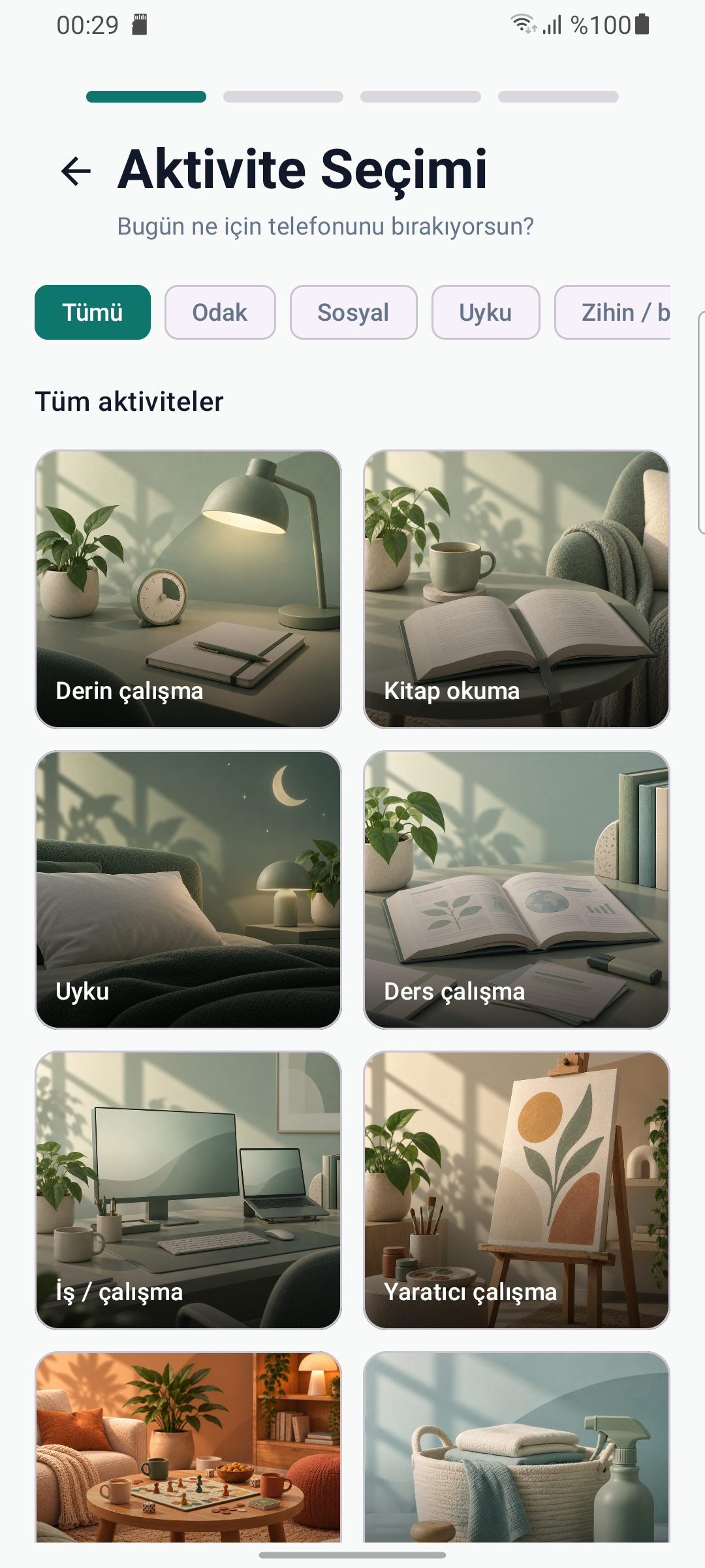 Dunley aktivite seçimi: okuma, çalışma ve yaratıcı aktiviteler